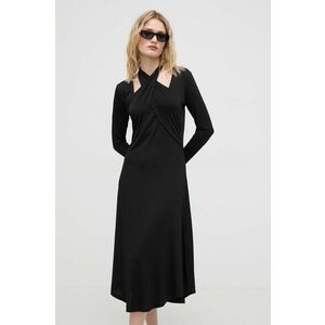 Bruuns Bazaar rochie culoarea negru, midi, drept imagine