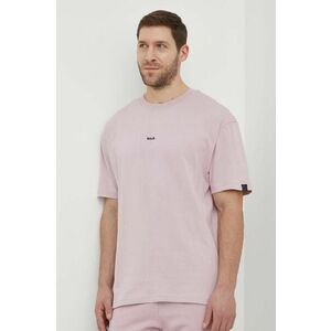 BALR. tricou din bumbac barbati, culoarea roz, cu imprimeu imagine