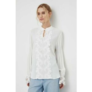 Bruuns Bazaar bluza femei, culoarea alb, neted imagine