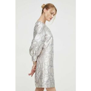 Bruuns Bazaar rochie culoarea argintiu, mini, drept imagine