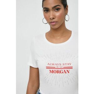 Morgan tricou femei, culoarea alb imagine