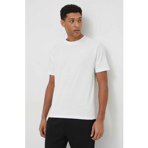 New Balance tricou din bumbac barbati, culoarea alb, cu imprimeu imagine