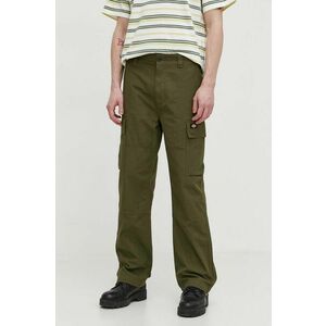 Dickies pantaloni de bumbac EAGLE BEND culoarea verde, cu fason cargo, DK0A4X9X imagine
