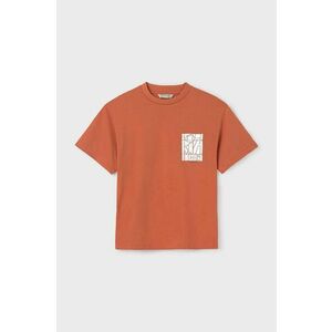 Mayoral Tricou de bumbac pentru copii culoarea portocaliu, cu imprimeu imagine