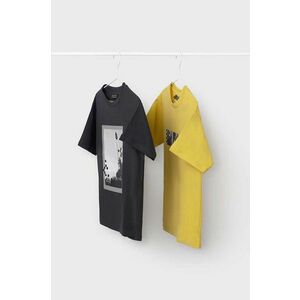 Mayoral tricou de bumbac pentru copii 2-pack culoarea negru, cu imprimeu imagine
