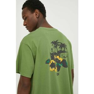 Levi's tricou din bumbac barbati, culoarea verde, cu imprimeu imagine