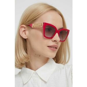 Moschino ochelari de soare femei, culoarea roz imagine