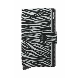 Secrid portofel de piele Miniwallet Zebra Light Grey culoarea gri imagine