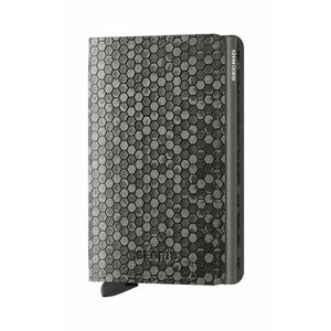 Secrid portofel de piele Slimwallet Hexagon Grey culoarea gri imagine