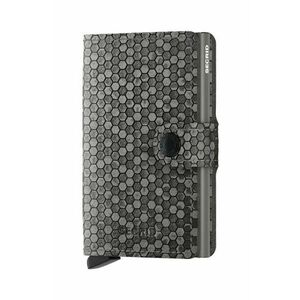 Secrid portofel de piele Miniwallet Hexagon Grey culoarea gri imagine