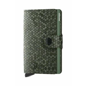 Secrid portofel de piele Miniwallet Hexagon Green culoarea verde imagine