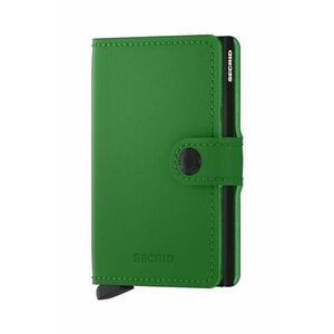 Secrid portofel de piele Miniwallet Matte Bright Green culoarea verde imagine