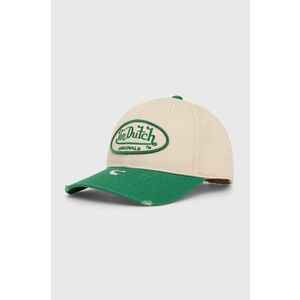 Von Dutch șapcă de baseball din bumbac culoarea verde, cu imprimeu imagine