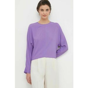 Sisley bluza femei, culoarea violet, neted imagine
