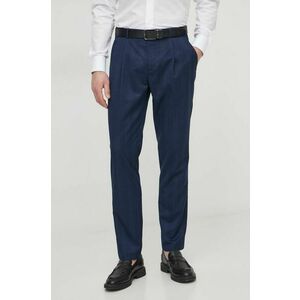 Sisley pantaloni barbati, culoarea albastru marin, drept imagine