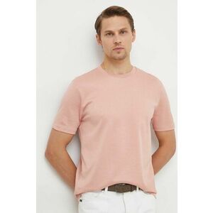 BOSS tricou din bumbac bărbați, culoarea roz, uni 50511595 imagine