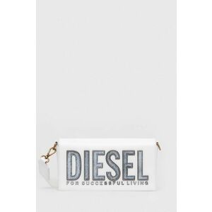Diesel poseta de piele culoarea alb imagine