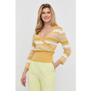 Morgan pulover femei, culoarea galben, light imagine