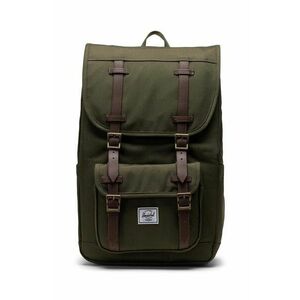 Herschel rucsac Little America Mid Backpack culoarea verde, mare, neted imagine