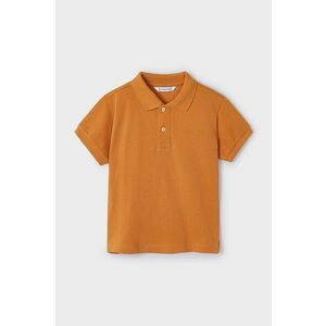Mayoral tricouri polo din bumbac pentru copii culoarea portocaliu, neted imagine
