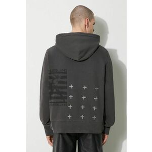 KSUBI hanorac de bumbac portal kash hoodie bărbați, culoarea gri, cu glugă, cu imprimeu, MPS24FL011 imagine