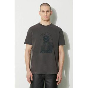 KSUBI tricou din bumbac portal kash ss tee bărbați, culoarea gri, cu imprimeu, MPS24TE014 imagine