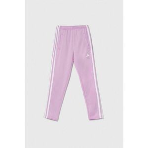 adidas pantaloni de trening pentru copii culoarea violet, cu imprimeu imagine