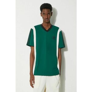 adidas Originals tricou bărbați, culoarea verde, cu imprimeu IS1406 imagine