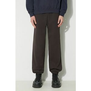 Wood Wood pantaloni de trening din bumbac Cal Joggers culoarea maro, uni, 10275000.2424 imagine