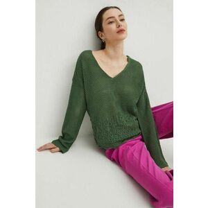 Medicine pulover femei, culoarea verde, călduros imagine