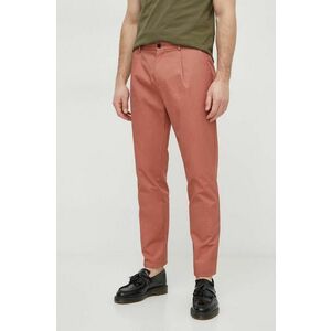 Sisley pantaloni de bumbac culoarea roz, drept imagine