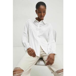 Answear Lab camasa femei, culoarea alb, cu guler clasic, regular imagine