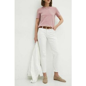 Medicine jeansi femei, culoarea alb imagine