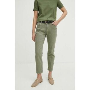 Medicine jeansi femei, culoarea verde imagine