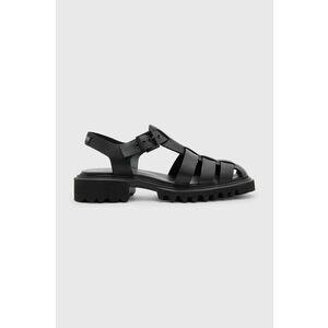 AllSaints sandale de piele NESSA femei, culoarea negru, cu platforma, Nessa imagine