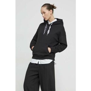 Tommy Jeans bluză femei, culoarea negru, cu glugă, uni DW0DW17794 imagine