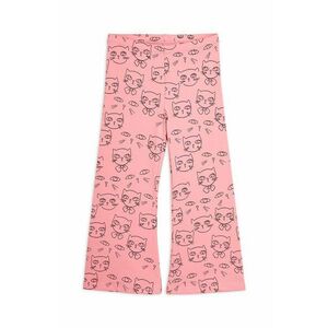 Mini Rodini pantaloni copii Cathlethes culoarea roz, cu model imagine