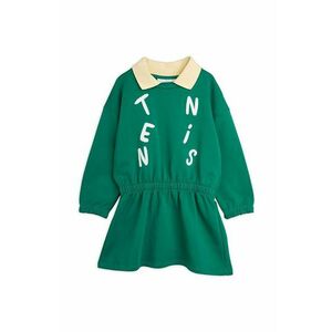 Mini Rodini rochie din bumbac pentru copii Tennis culoarea verde, mini, evazați 0 imagine