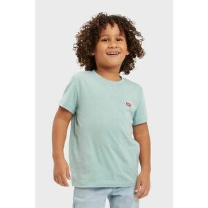 Levi's tricou de bumbac pentru copii culoarea turcoaz, neted imagine