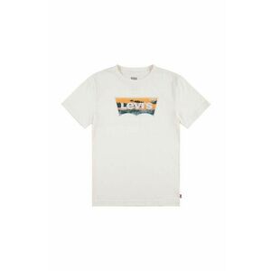 Levi's tricou de bumbac pentru copii culoarea bej, cu imprimeu imagine