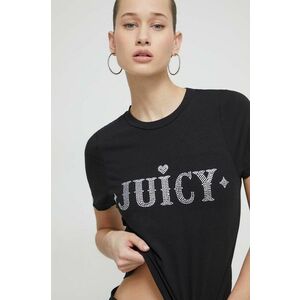 Juicy Couture tricou femei, culoarea negru imagine