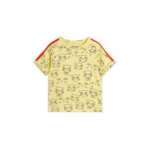 Mini Rodini tricou copii Cathlethes culoarea galben, cu imprimeu imagine