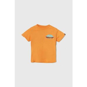 Quiksilver tricou de bumbac pentru copii TROPICALFADEBOY culoarea portocaliu, cu imprimeu imagine