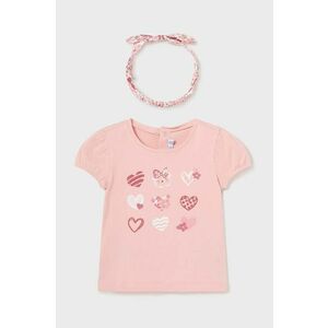 Mayoral bluza bebe culoarea roz, cu imprimeu imagine