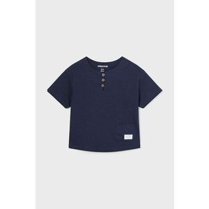 Mayoral tricouri polo din bumbac pentru bebeluși culoarea albastru marin, neted imagine