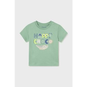 Mayoral tricou din bumbac pentru bebelusi culoarea verde, cu imprimeu imagine