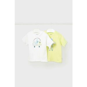 Mayoral tricou din bumbac pentru bebelusi 2-pack culoarea verde, cu imprimeu imagine