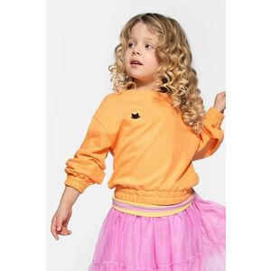 Coccodrillo hanorac de bumbac pentru copii culoarea portocaliu, cu imprimeu imagine