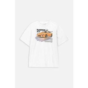 Coccodrillo tricou de bumbac pentru copii culoarea alb, cu imprimeu imagine