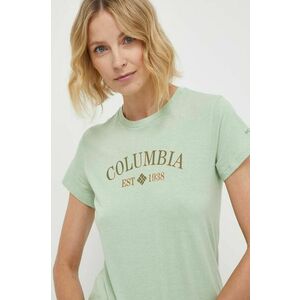 Columbia tricou Trek femei, culoarea verde 1992134 imagine